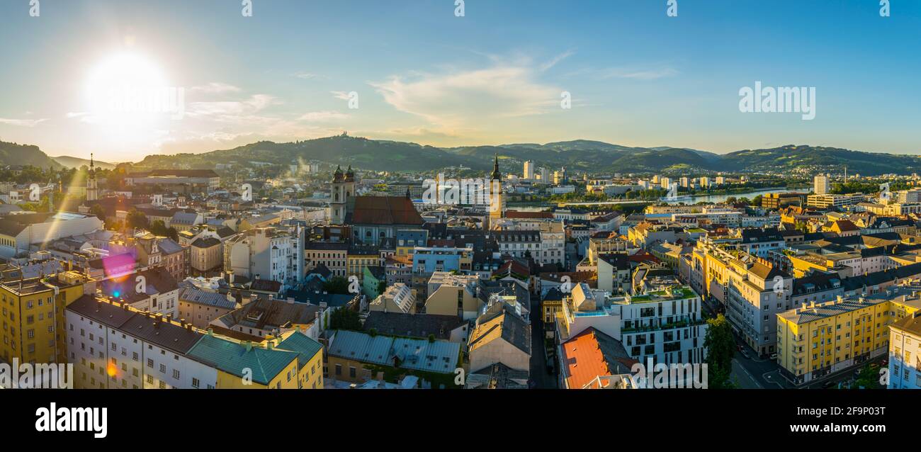 Old cathedral linz aerial hi-res stock photography and images - Alamy