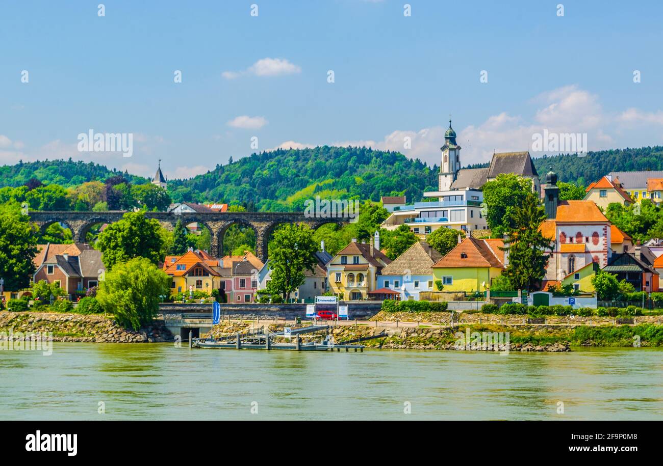 Melk town in Austria Stock Photo