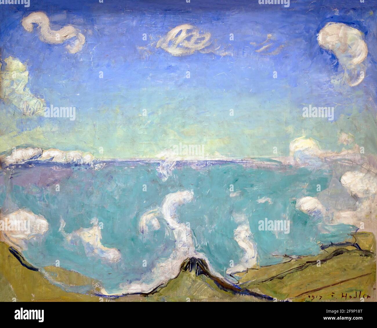 Landscape at Caux with Rising Clouds, Ferdinand Hodler, 1917, Stock Photo