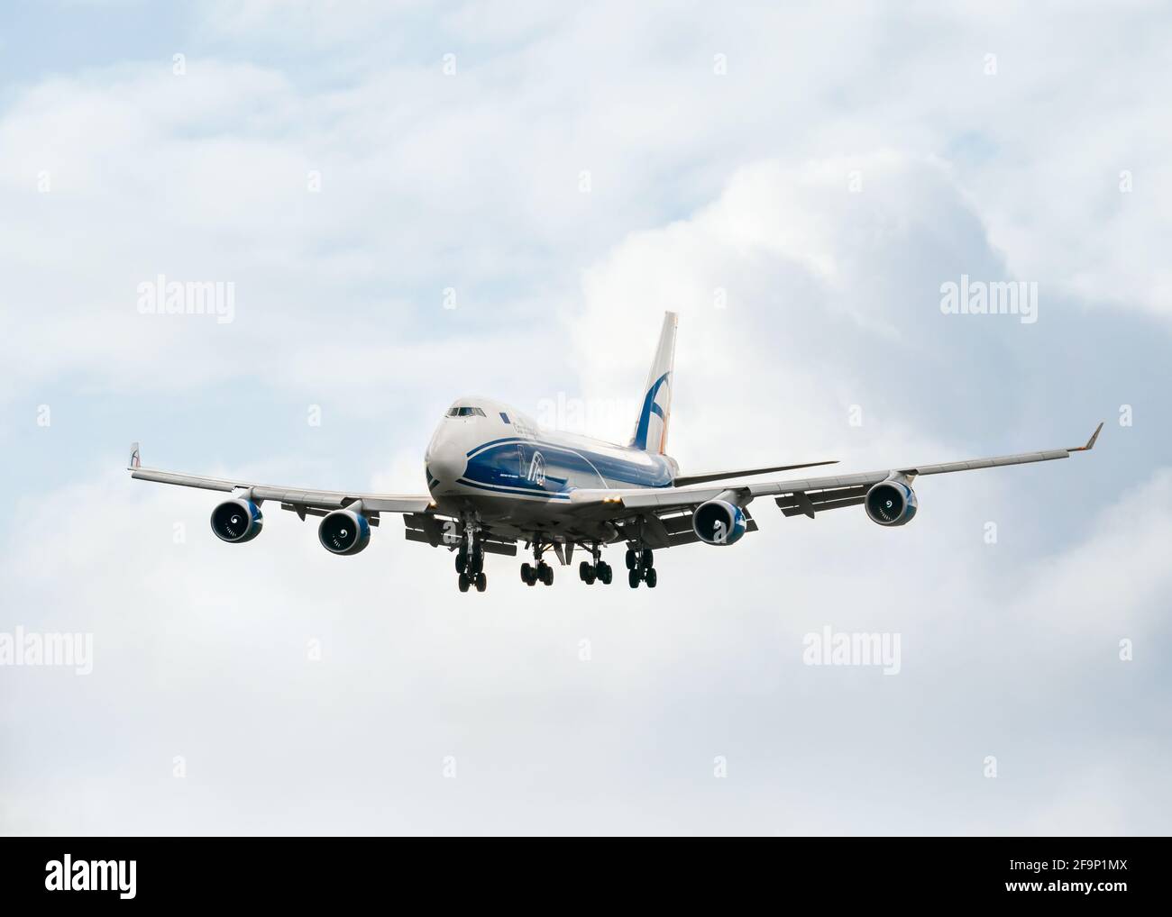 Boeing 747 ERF Cargo Logic Air Aeroplane landing at East Midlands