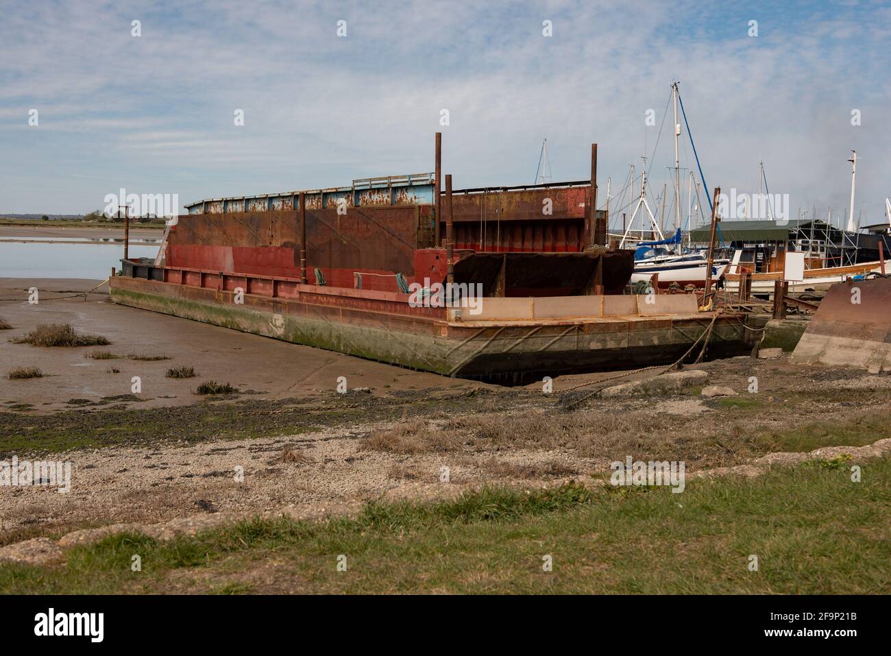 Maylandsea bay scrap yard ship Stock Photo