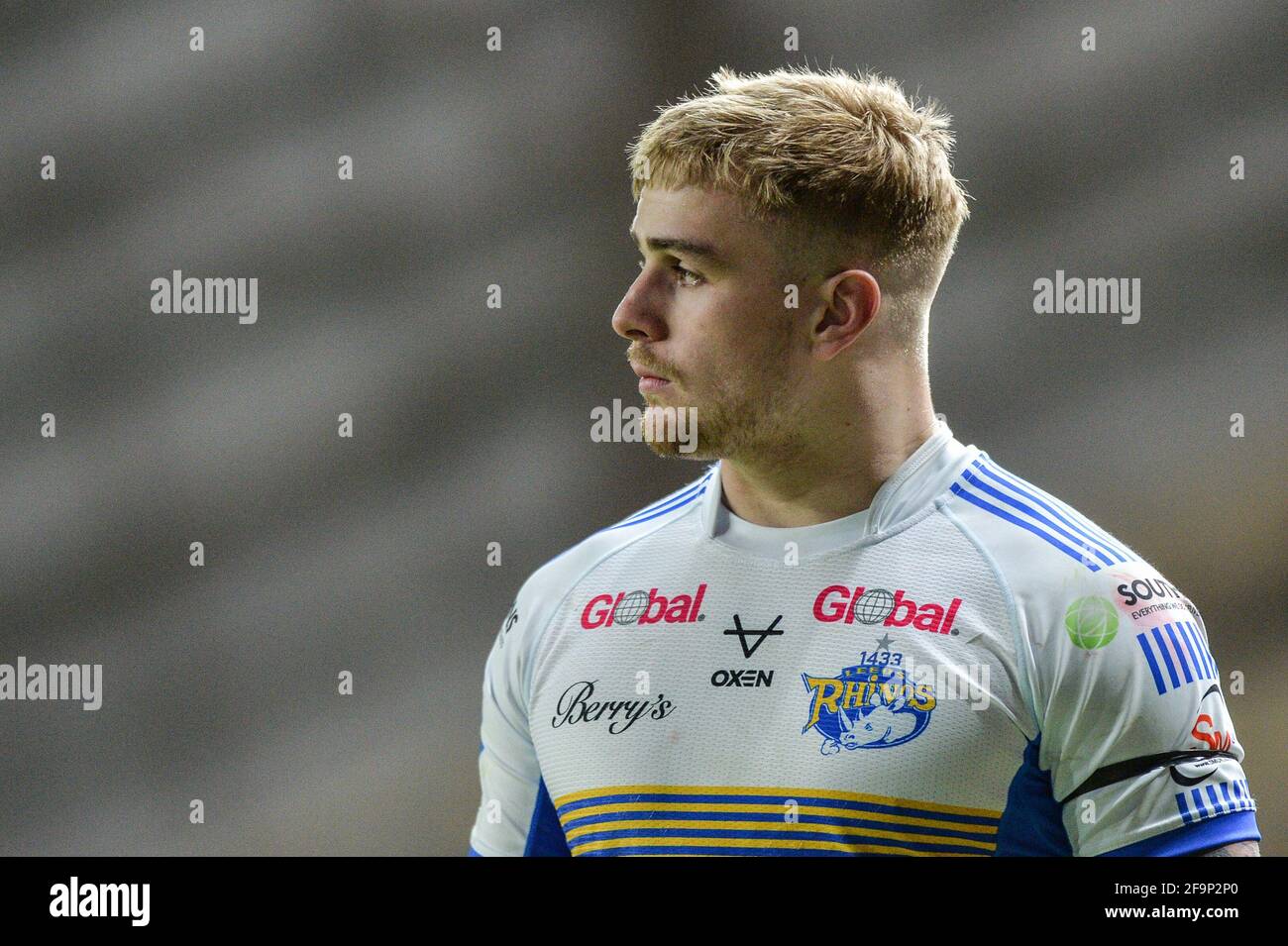 Leeds, England - 15th April 2021 - Liam Sutcliffe (15) of Leeds Rhinos during the Rugby League Betfred Super League Round 3 Leeds Rhinos vs Wigan Warriors at Emerald Headingley Stadium, Leeds, UK  Dean Williams/Alamy Live News Stock Photo