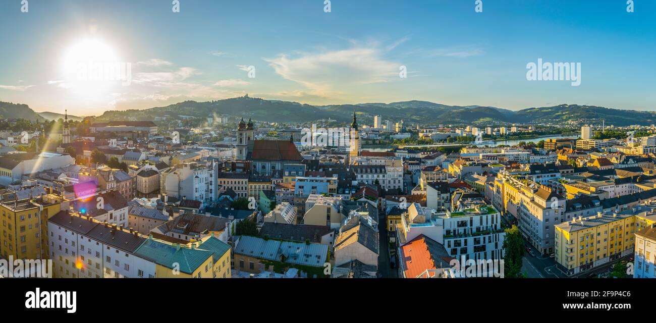 Old cathedral linz aerial hi-res stock photography and images - Alamy