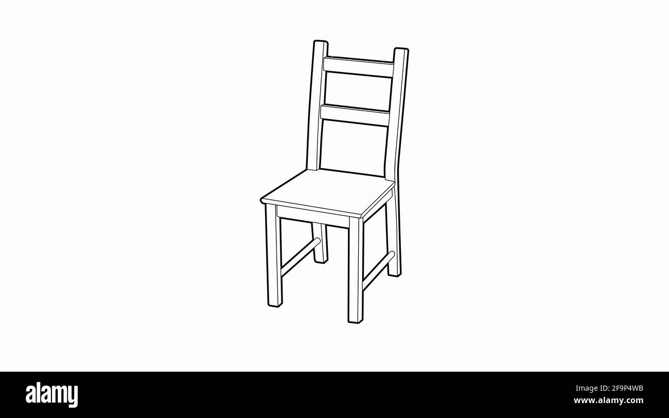 Black and White Chair Illustration. Vector isolated illustration of a  classic wooden chair Stock Vector Image & Art - Alamy