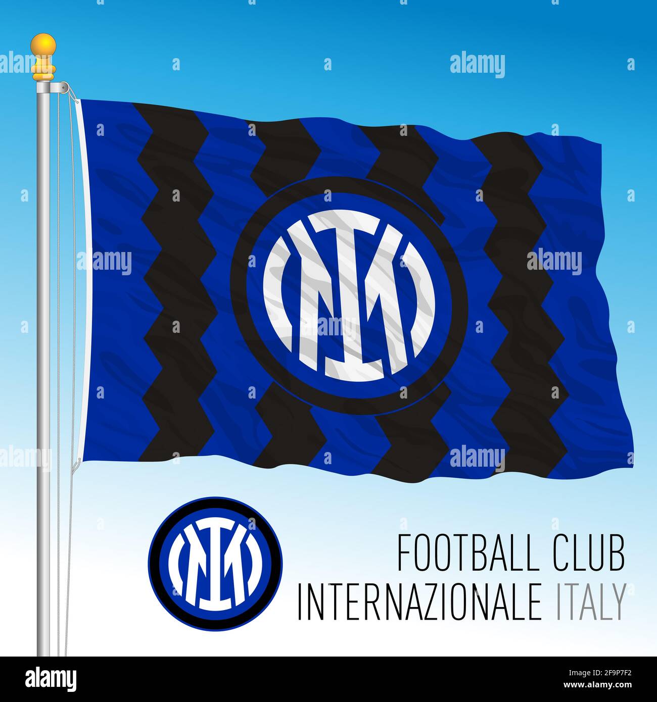 Europe, year 2021, International Football Club flag and coat of arms team in the new Super League championship, illustration Stock Photo