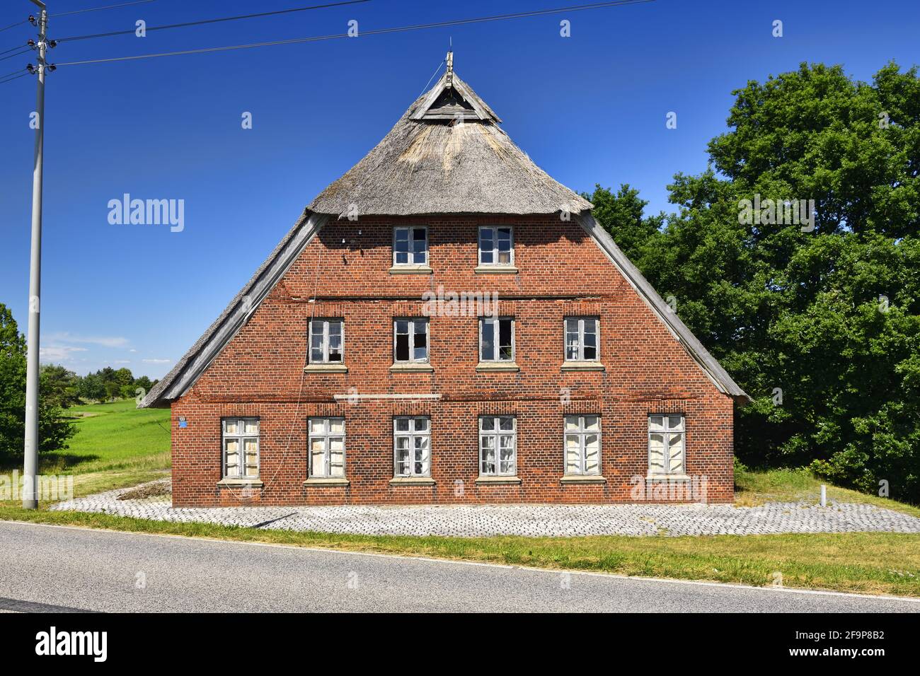 Old Farmhouse In Hamburg, Germany Stock Photo