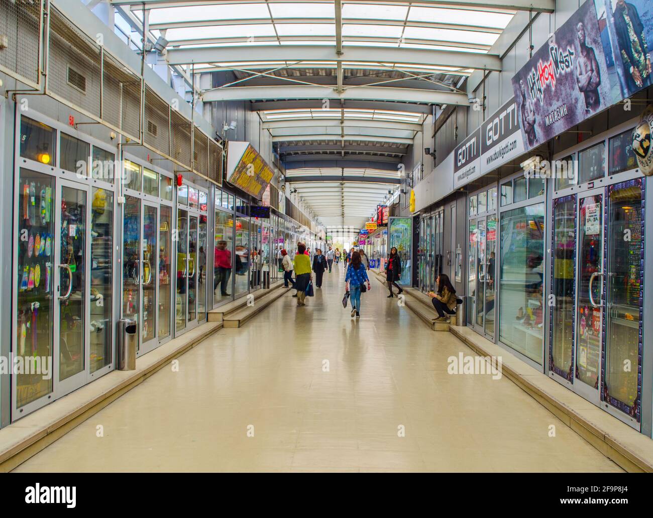 covered bridge in plovdiv combines pedestrian area and shopping zone ...