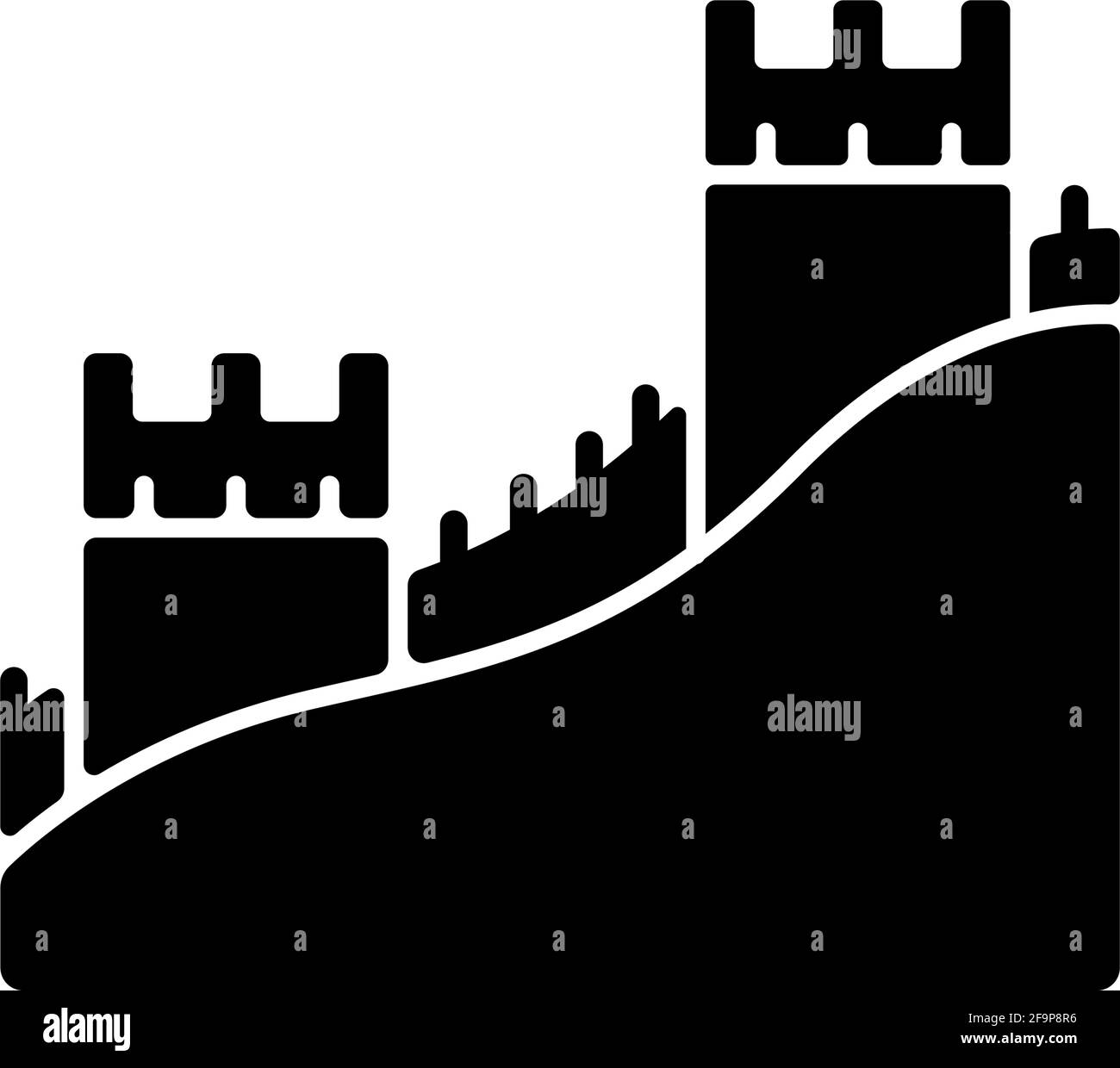 The Great Wall black glyph icon Stock Vector Image & Art - Alamy