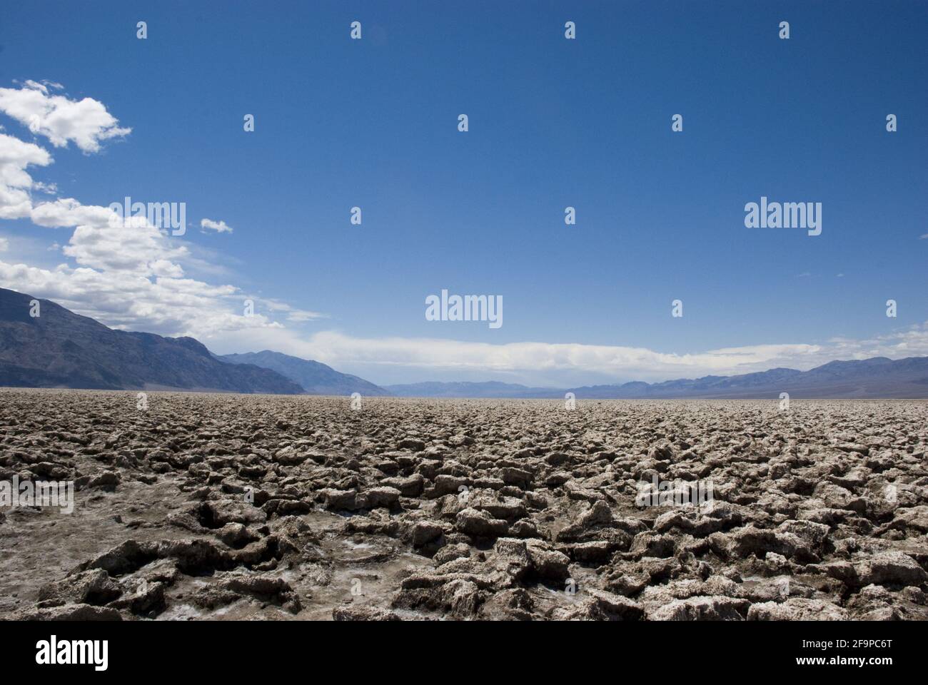 Drought Barren landscape at Devil's Golf Course at Death Valley