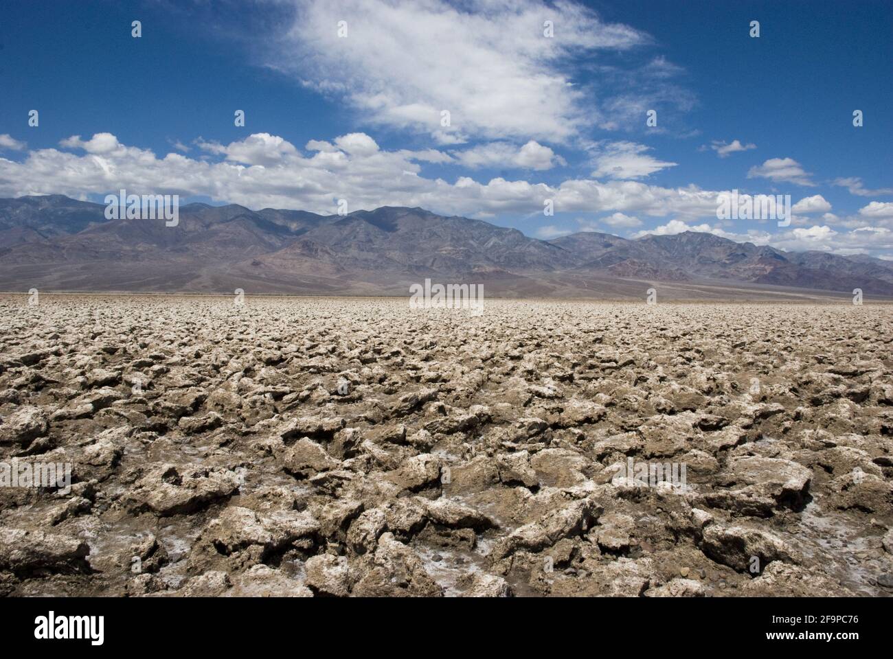 Drought Barren landscape at Devil's Golf Course at Death Valley