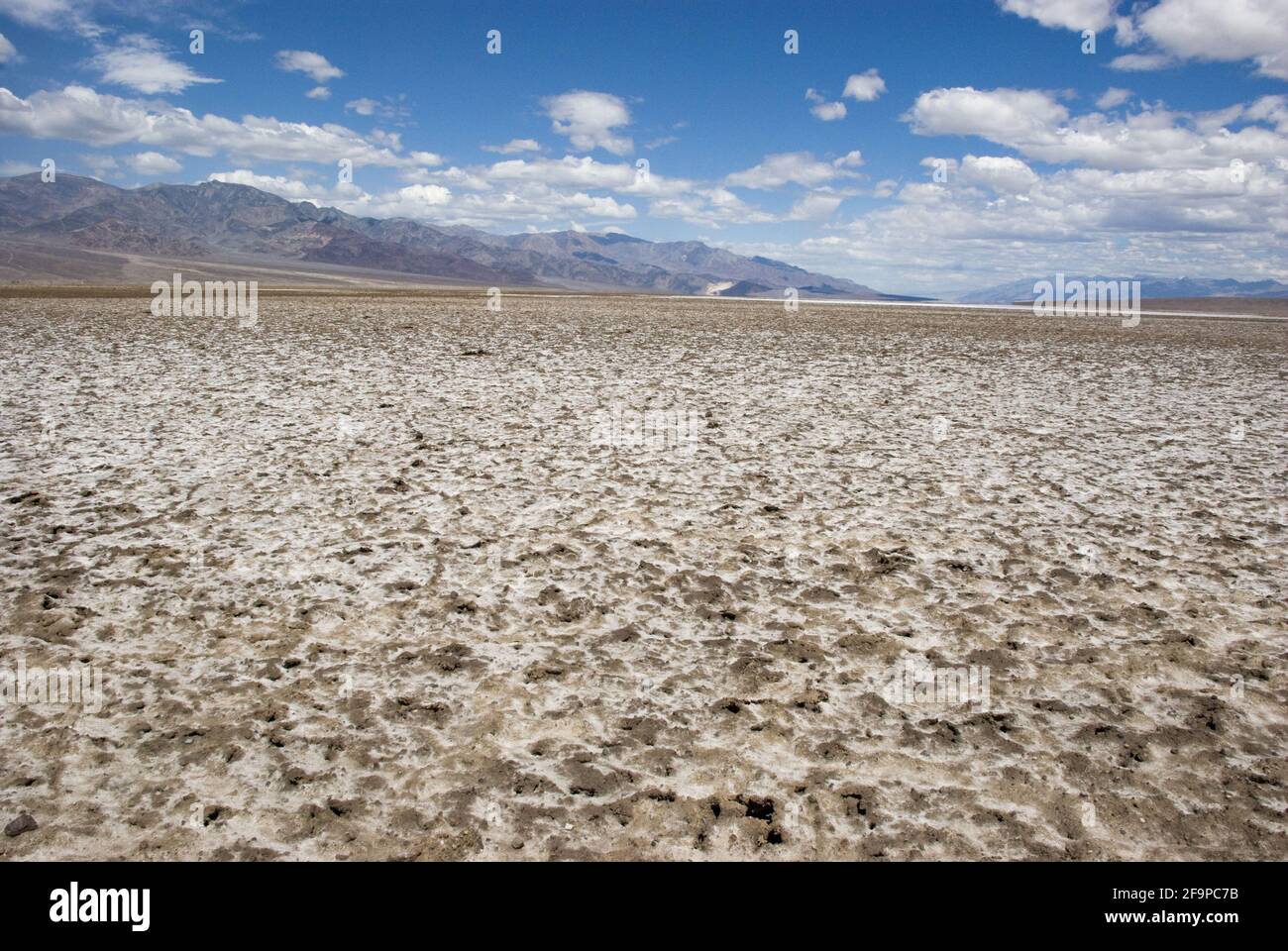 Drought Barren landscape at Devil's Golf Course at Death Valley