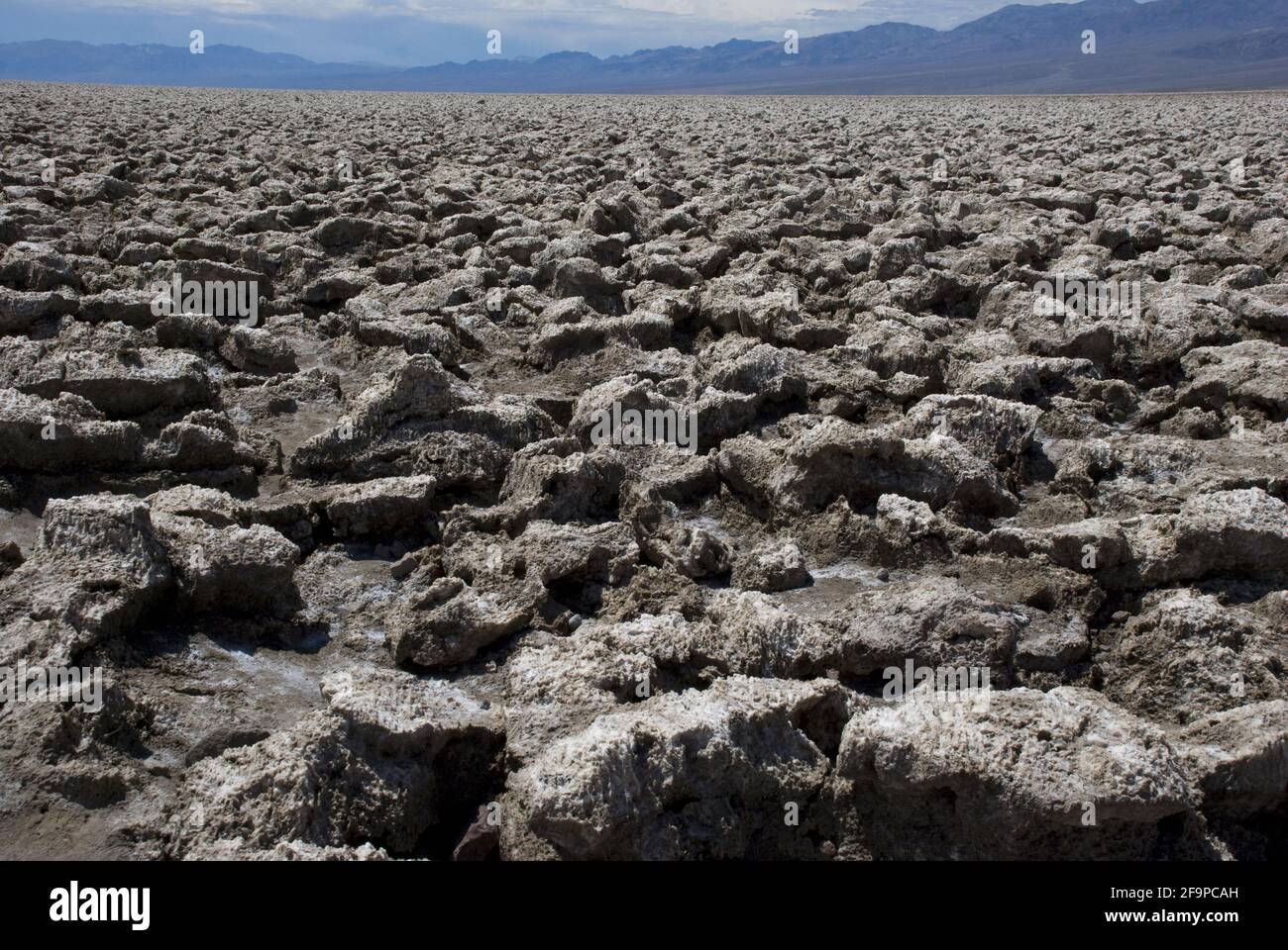 Drought Barren landscape at Devil's Golf Course at Death Valley