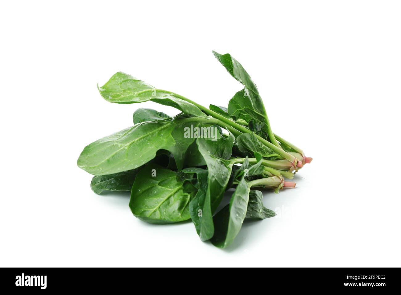 Raw fresh spinach isolated on white background Stock Photo - Alamy