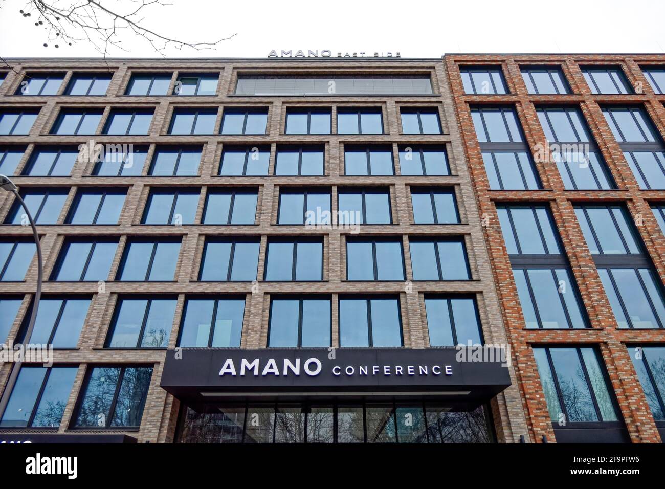 Aussenaufnahme Amano East Side Hotel, Neubau, Stralauer Platz, Friedrichhain-Kreuzberg, Berlin Stock Photo