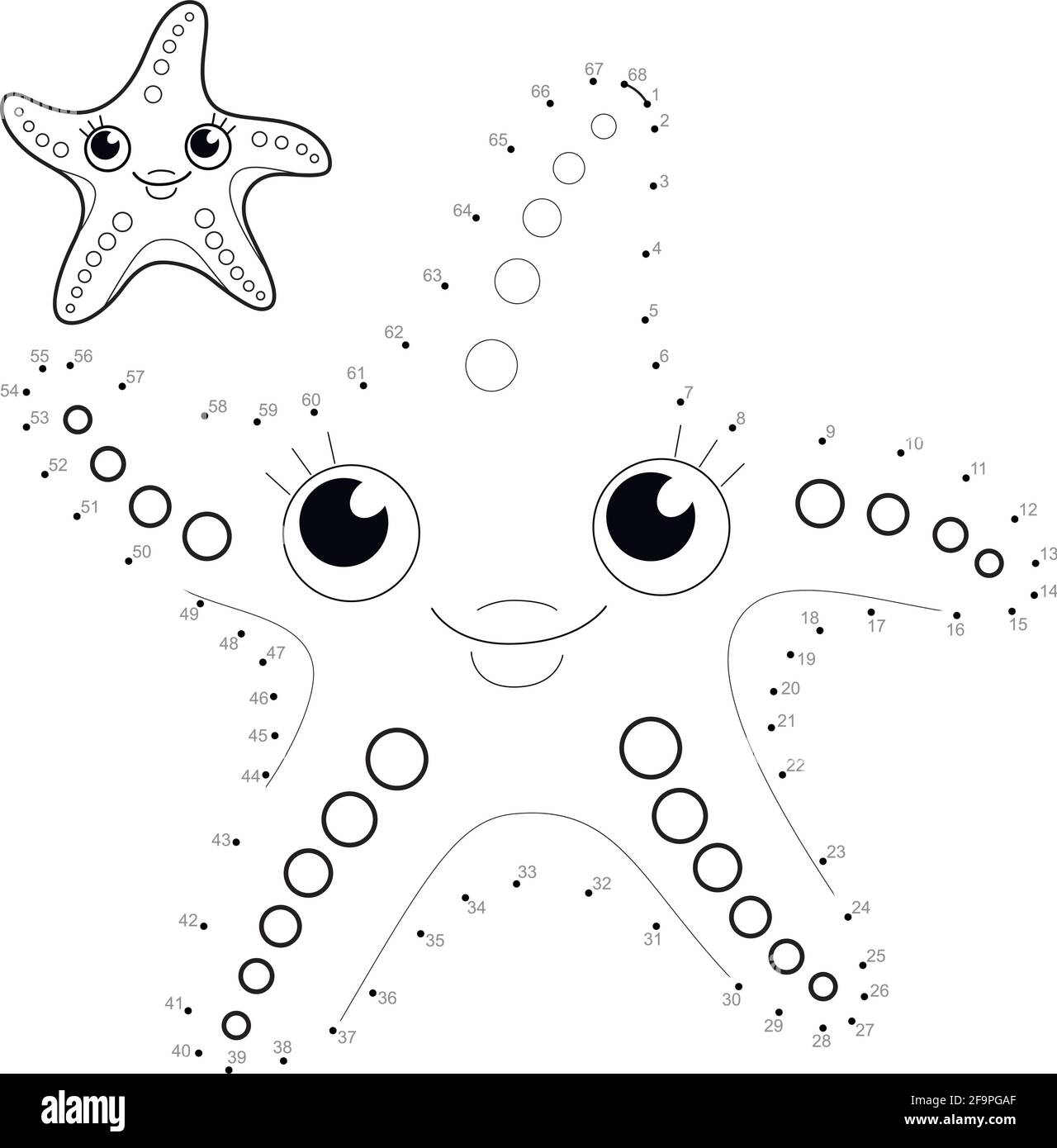 Dot to dot puzzle for children. Connect dots game Stock Vector Image