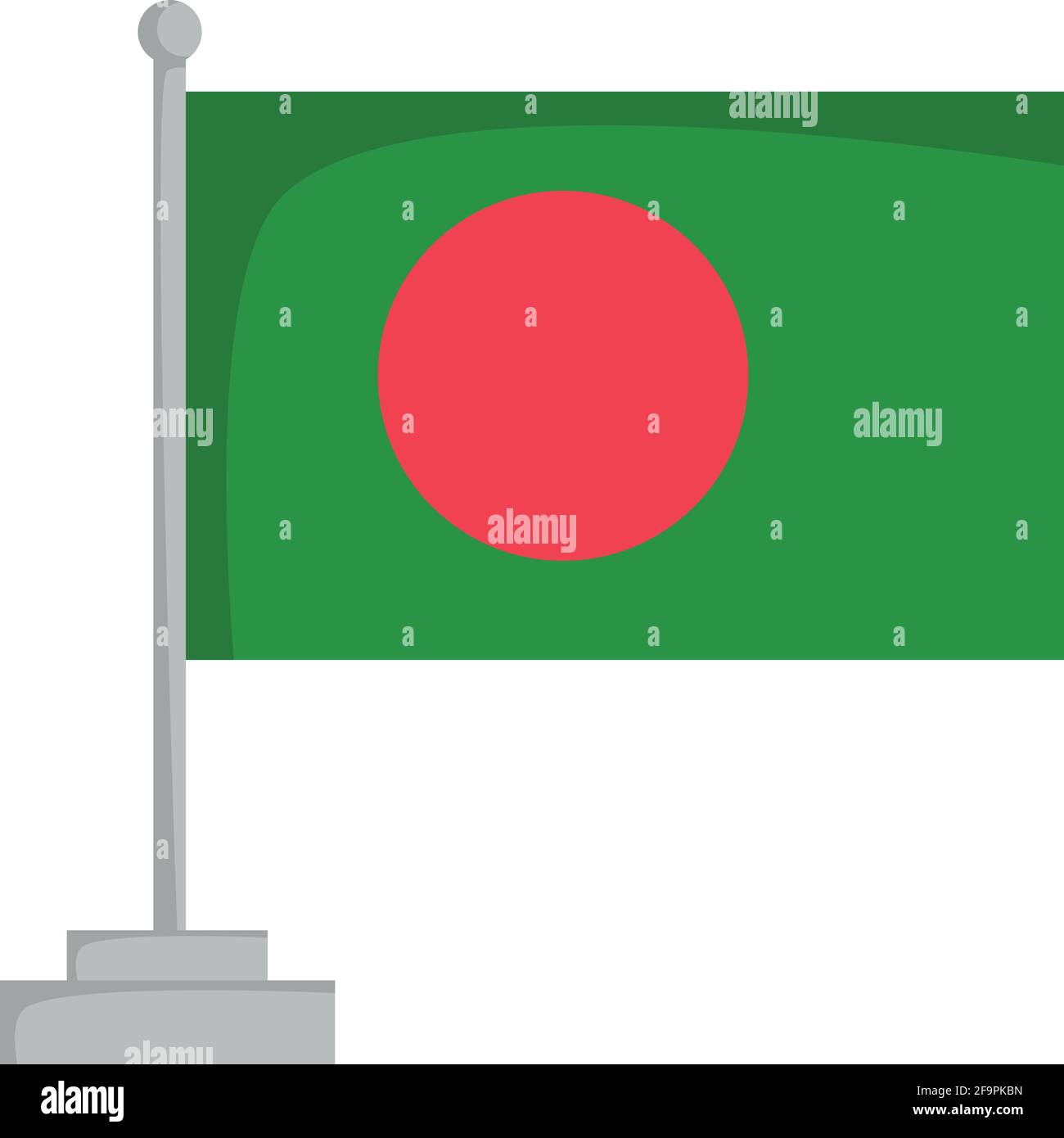 National flag of Bangladesh Vector Illustration Stock Vector