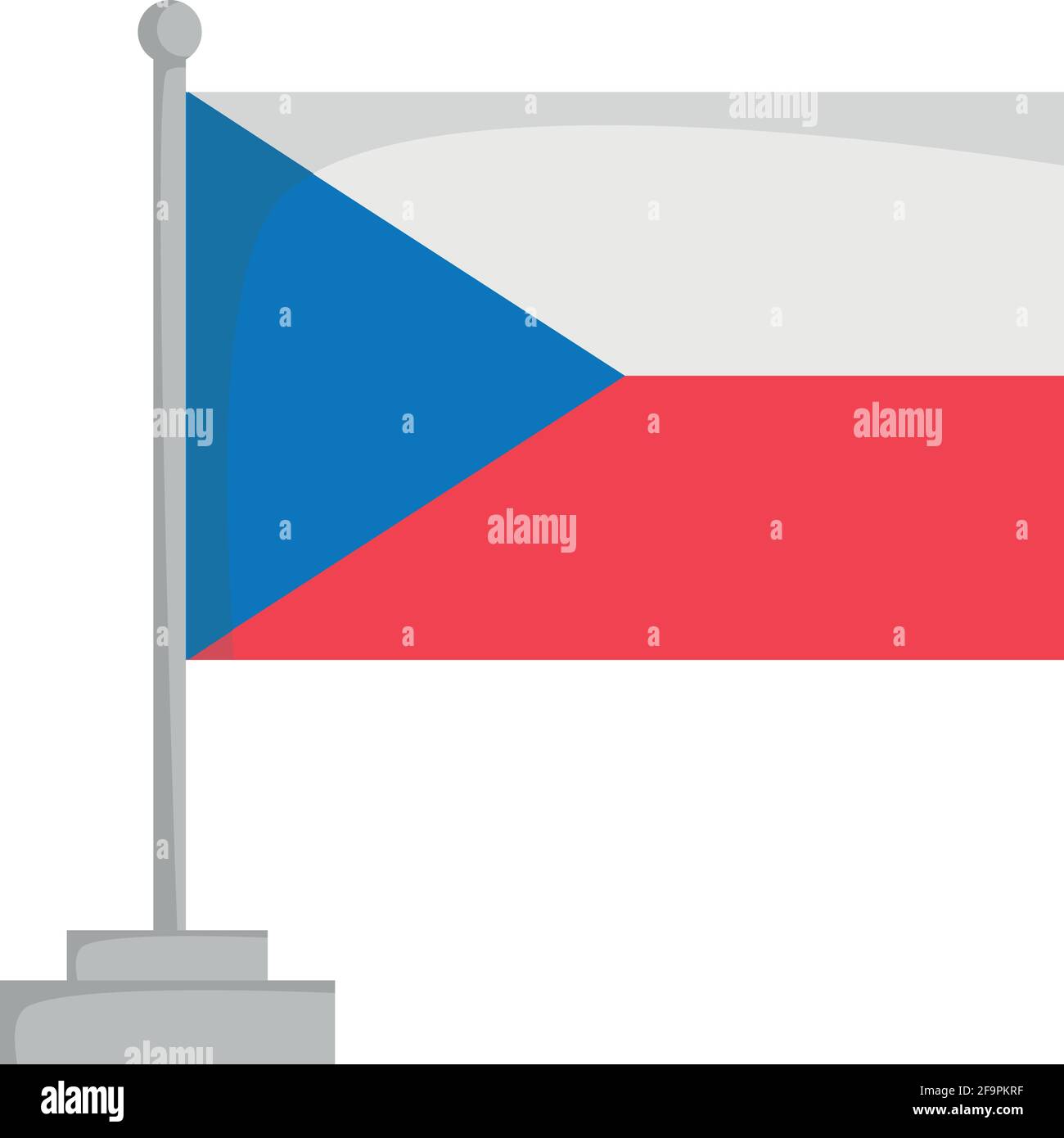 National flag of Czech Republic Vector Illustration Stock Vector Image ...