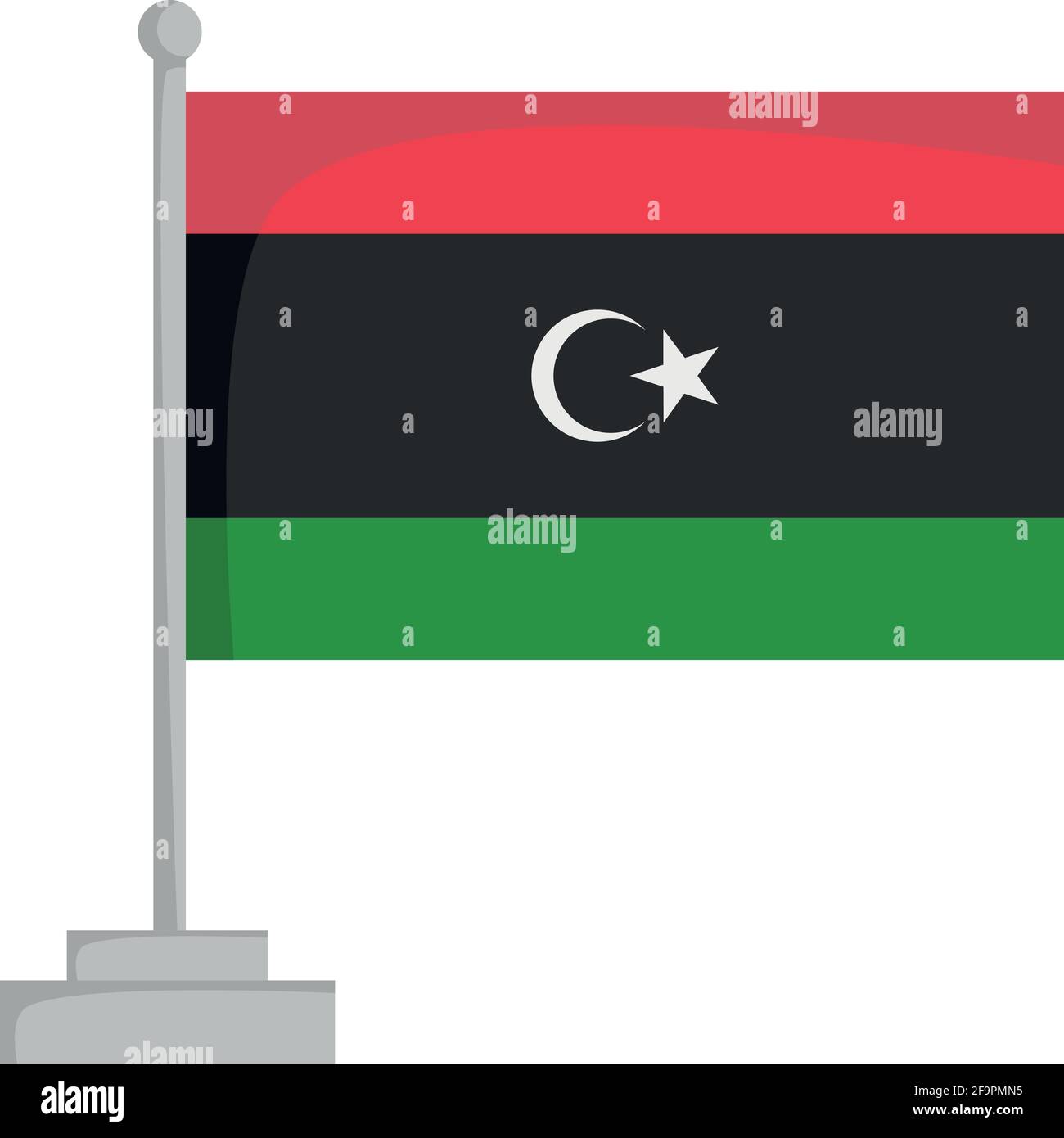 National Flag Of Libya Vector Illustration Stock Vector Image Art Alamy