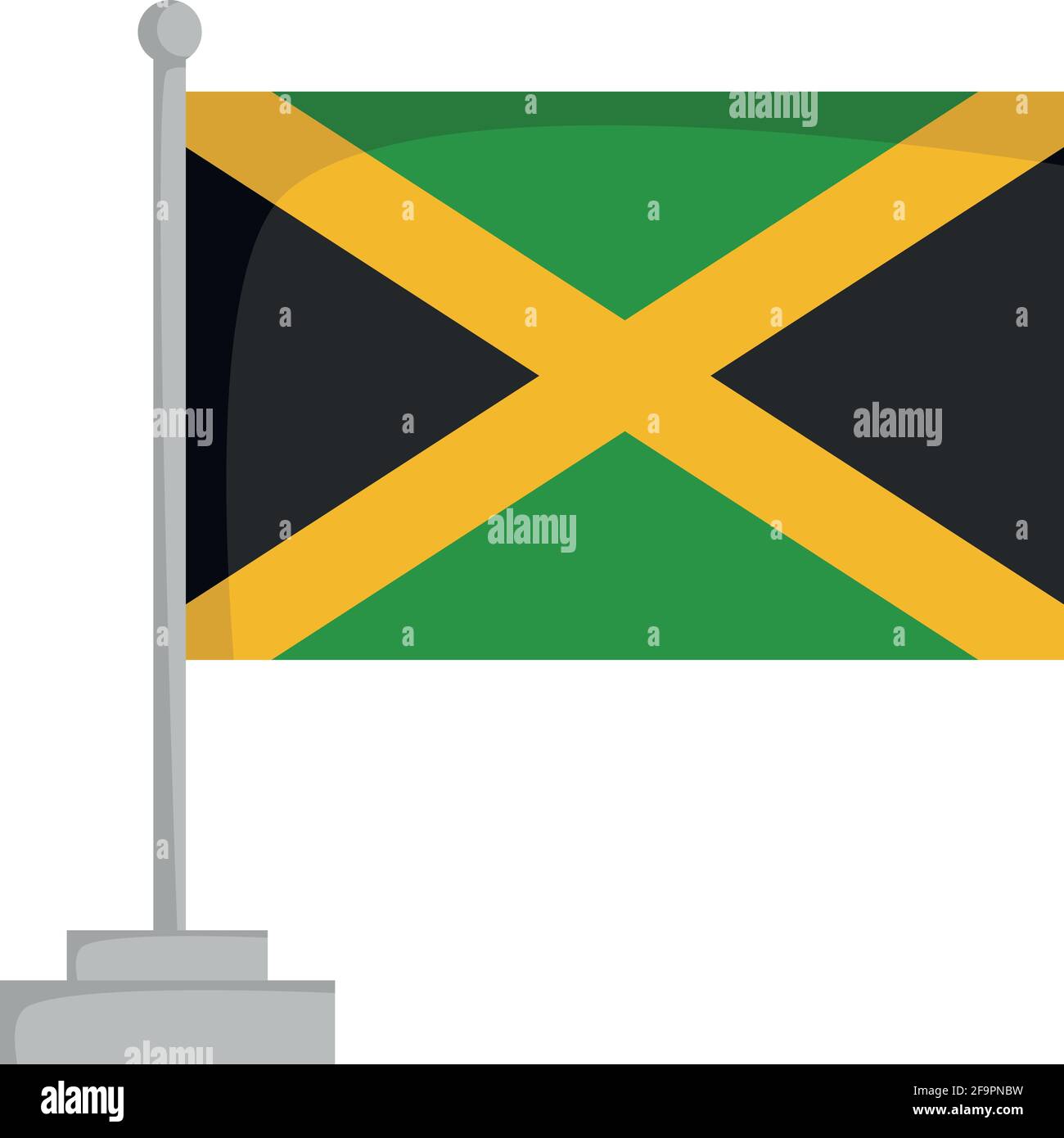National flag of Jamaica Vector Illustration Stock Vector Image & Art Alamy