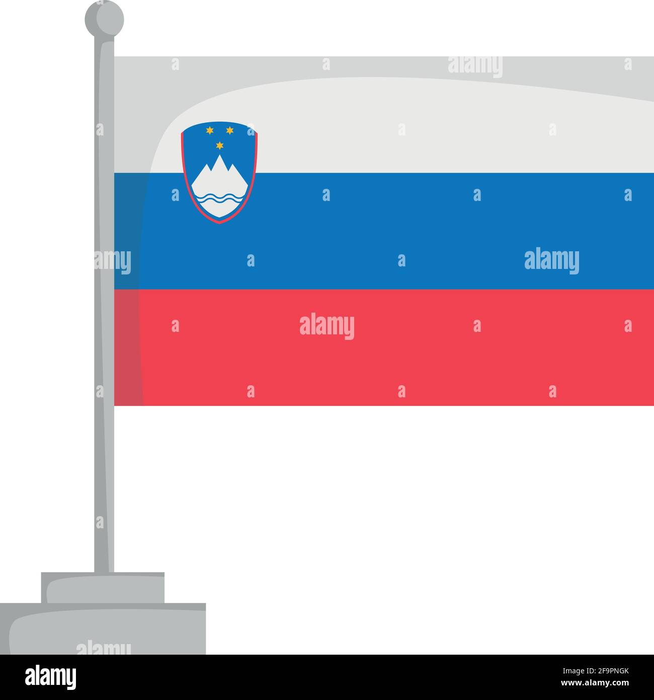 National flag of Slovenia Vector Illustration Stock Vector Image & Art ...