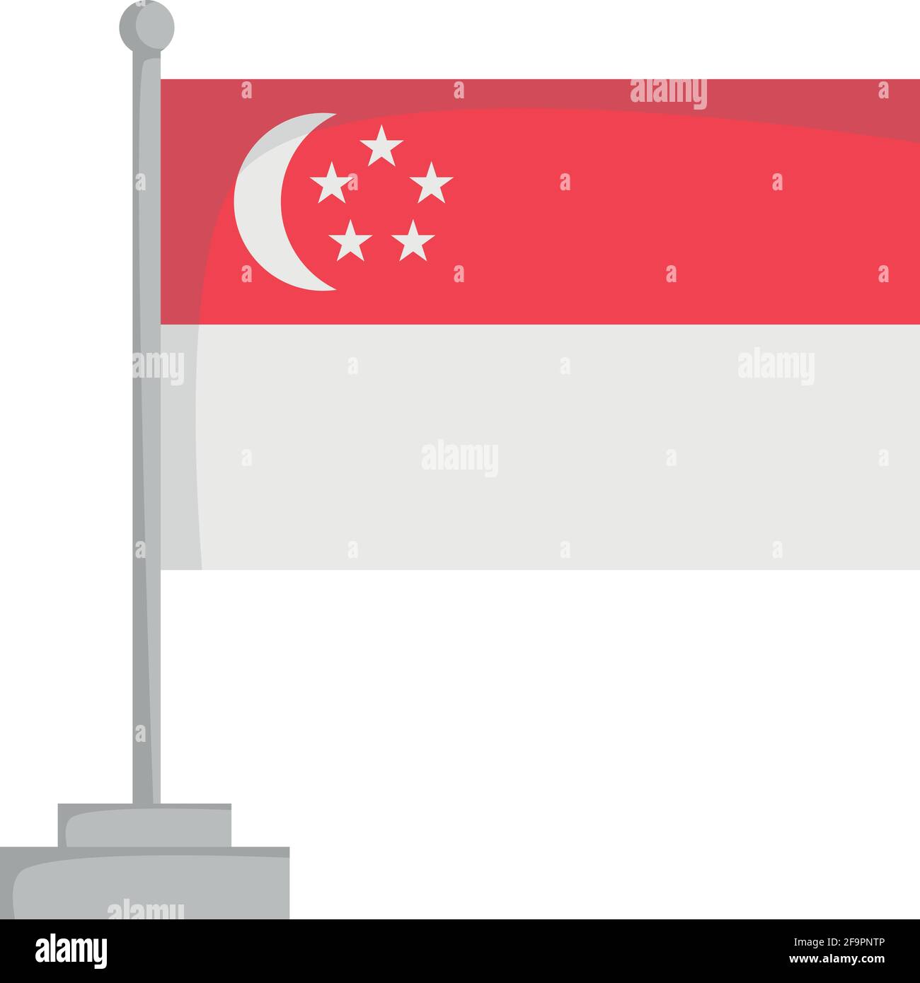 National flag of Singapore Vector Illustration Stock Vector Image & Art