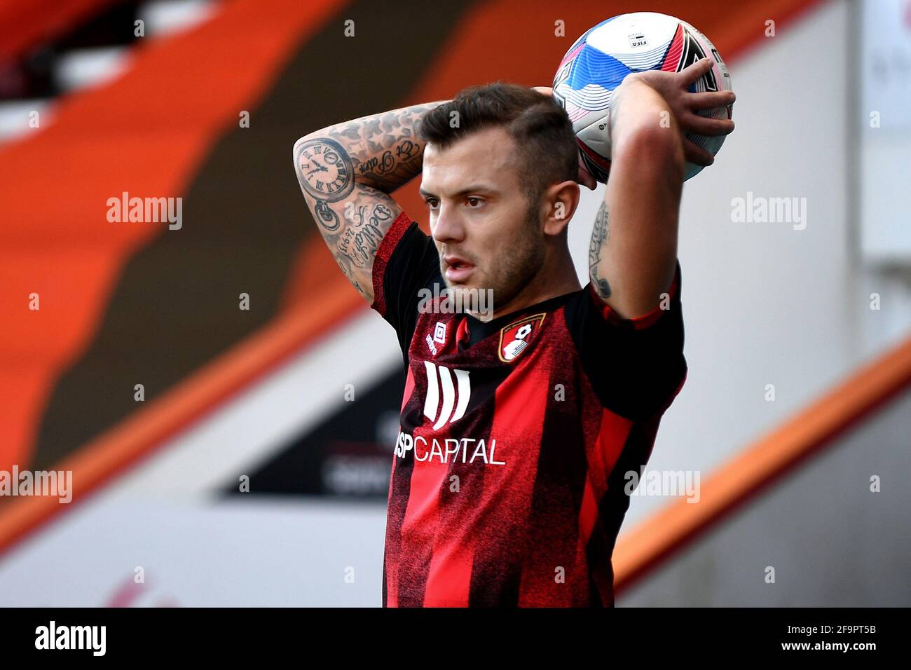 Jack Wilshere of AFC Bournemouth - AFC Bournemouth v Watford, Sky Bet Championship, Vitality Stadium, Bournemouth, UK - 27th February 2021  Editorial Use Only - DataCo restrictions apply Stock Photo