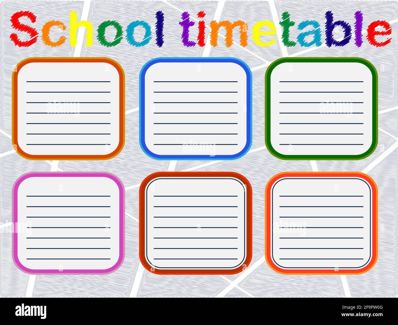 background frame design of School Timetable, Schedule,Weekly school  timetable Stock Vector Image & Art - Alamy