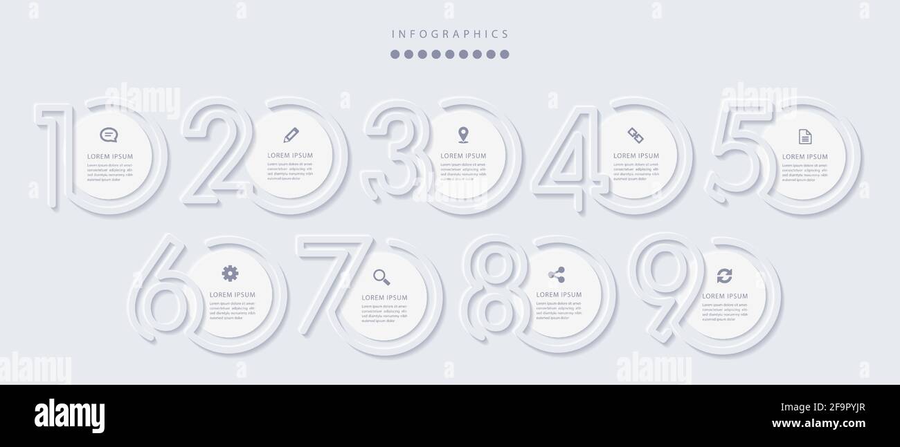 Vector elegant simple refined style infographic design UI template 9 ...