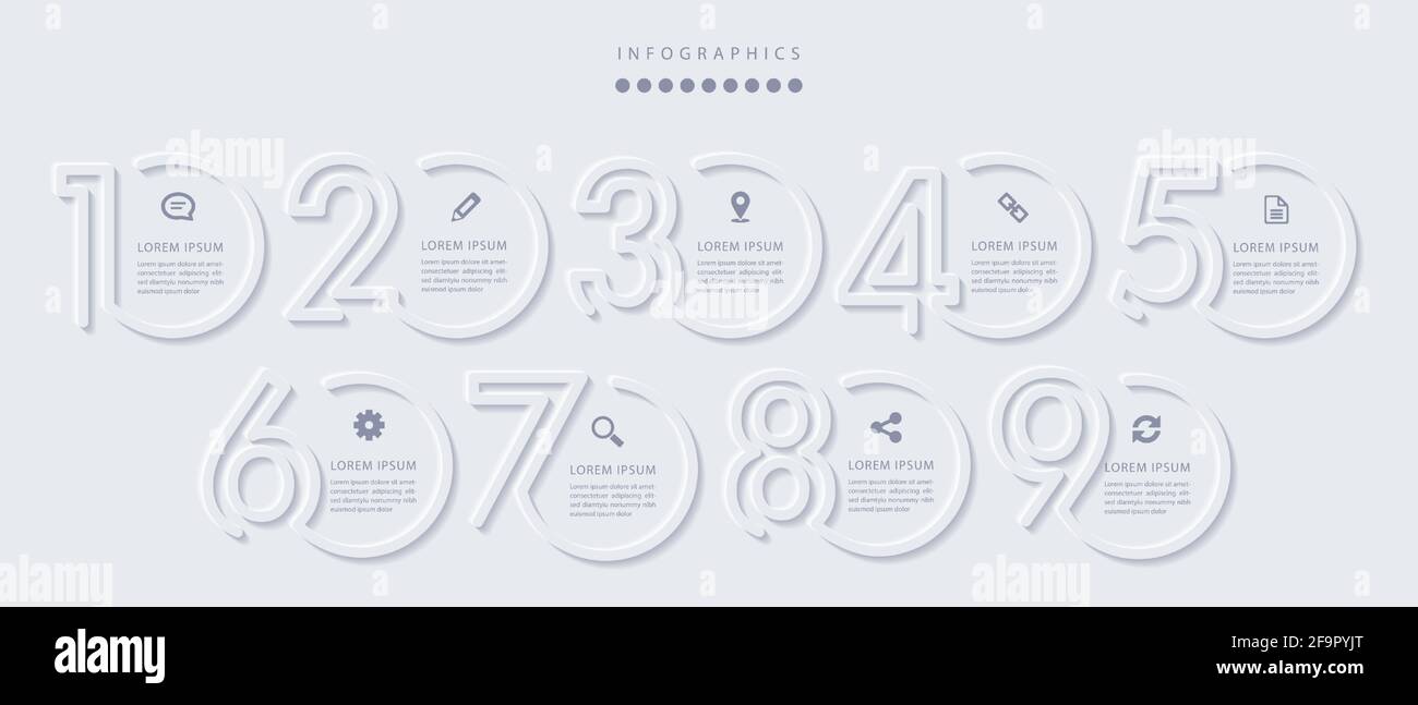 Vector elegant simple refined style infographic design UI template 9 ...