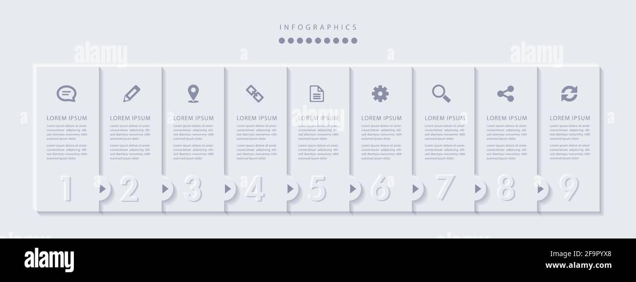 Vector elegant simple refined style infographic design UI template 9 ...
