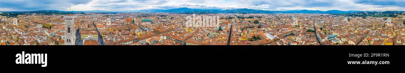 Panoramatic view of the italian city Florence Stock Photo