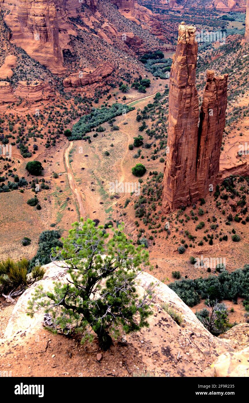 Aerial view of the Canyon de Chelly National Monument Stock Photo
