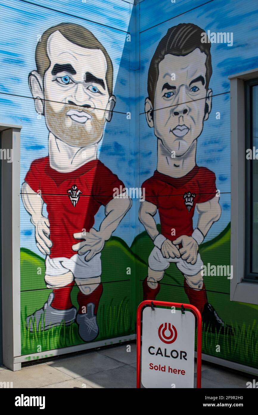 Welsh Rugby Mural Dragon mural wales hi-res stock photography and images - Alamy