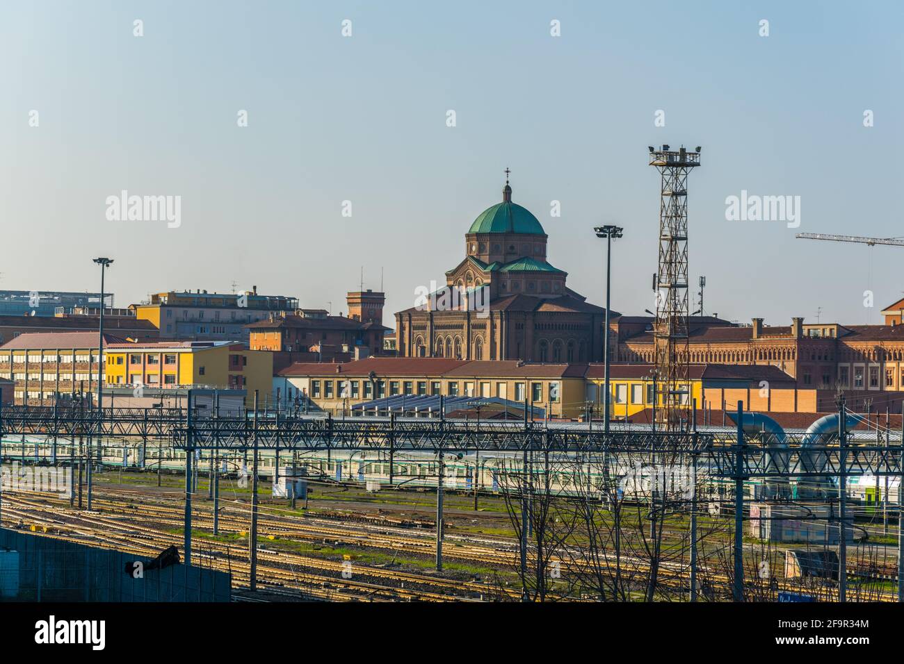 aerial view of bologna centrale train station in italy Stock Photo Alamy