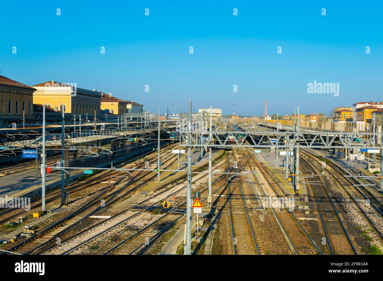 aerial view of bologna centrale train station in italy Stock Photo Alamy
