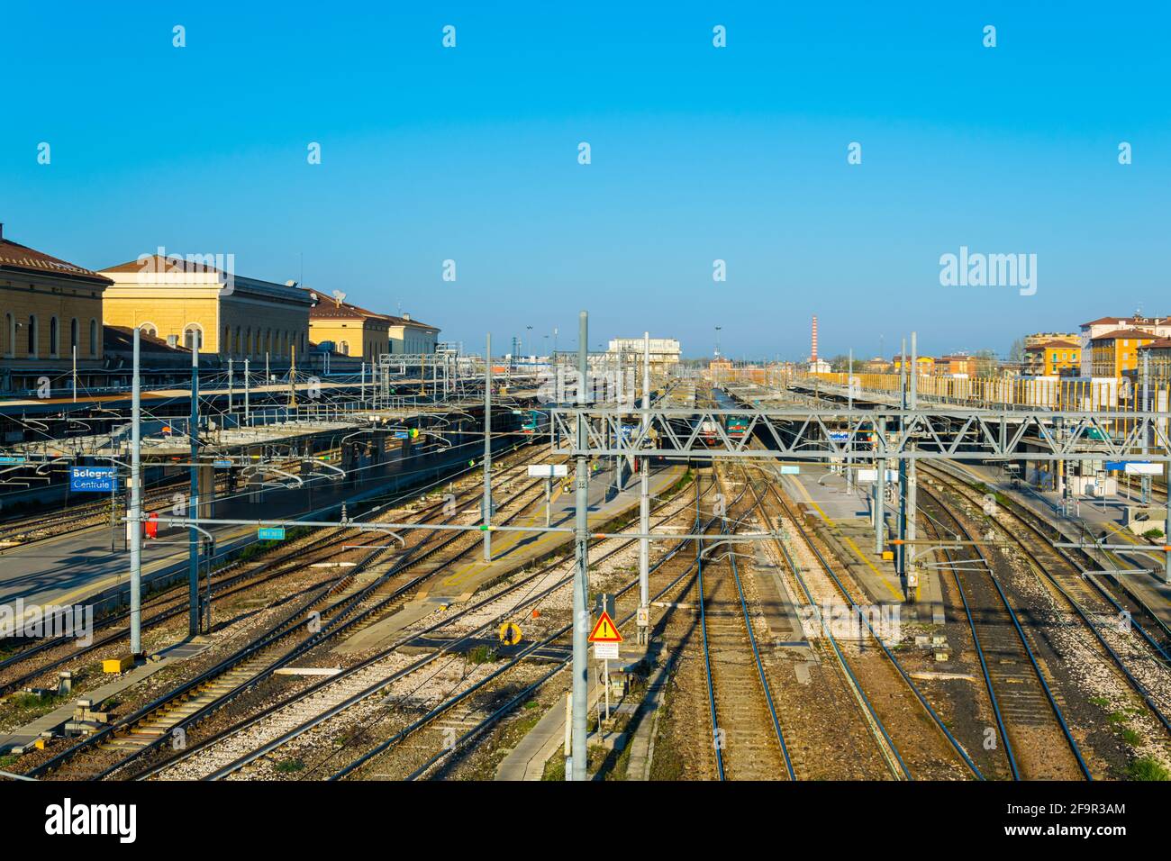 aerial view of bologna centrale train station in italy Stock Photo Alamy