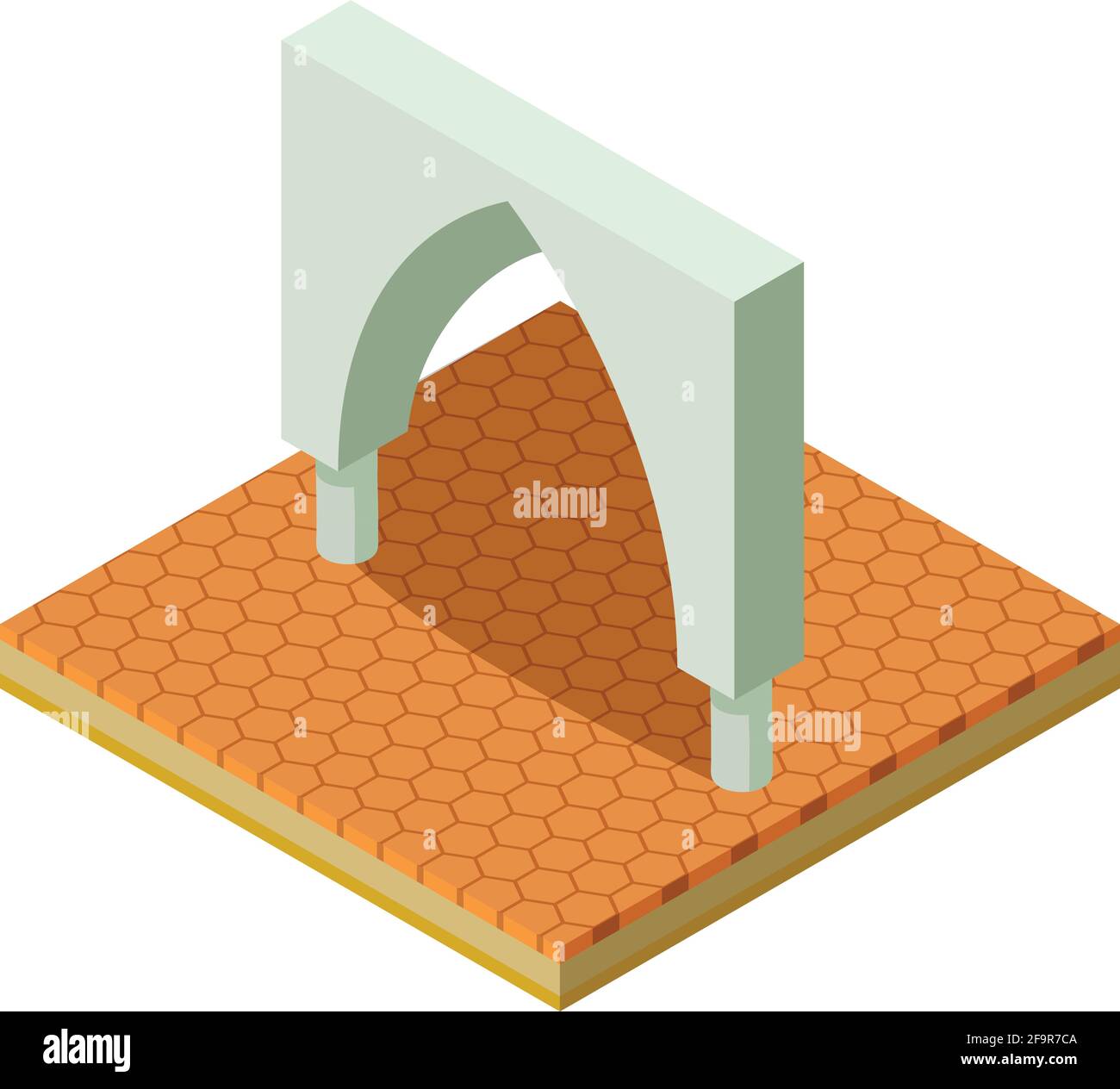Gothic arch icon. Isometric illustration of gothic arch vector icon for web Stock Vector