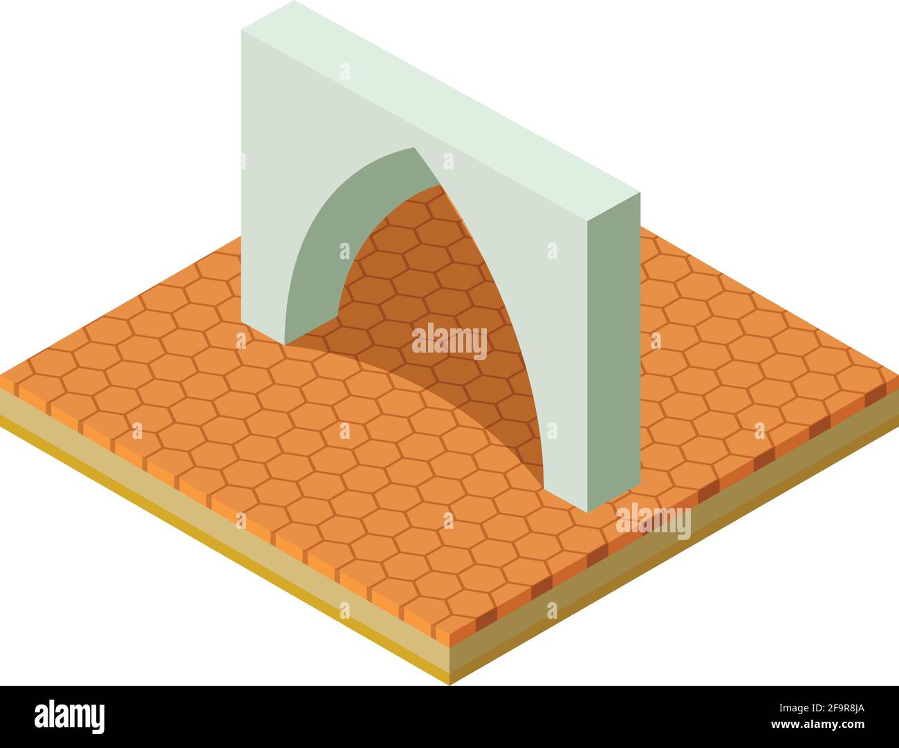 Muslim arch icon. Isometric illustration of muslim arch vector icon for web Stock Vector