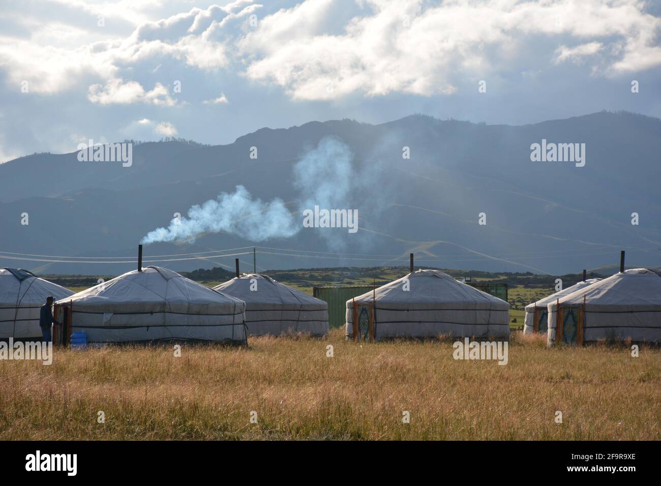 A tourist ger camp in the Orkhon Valley area of central Mongolia in ...
