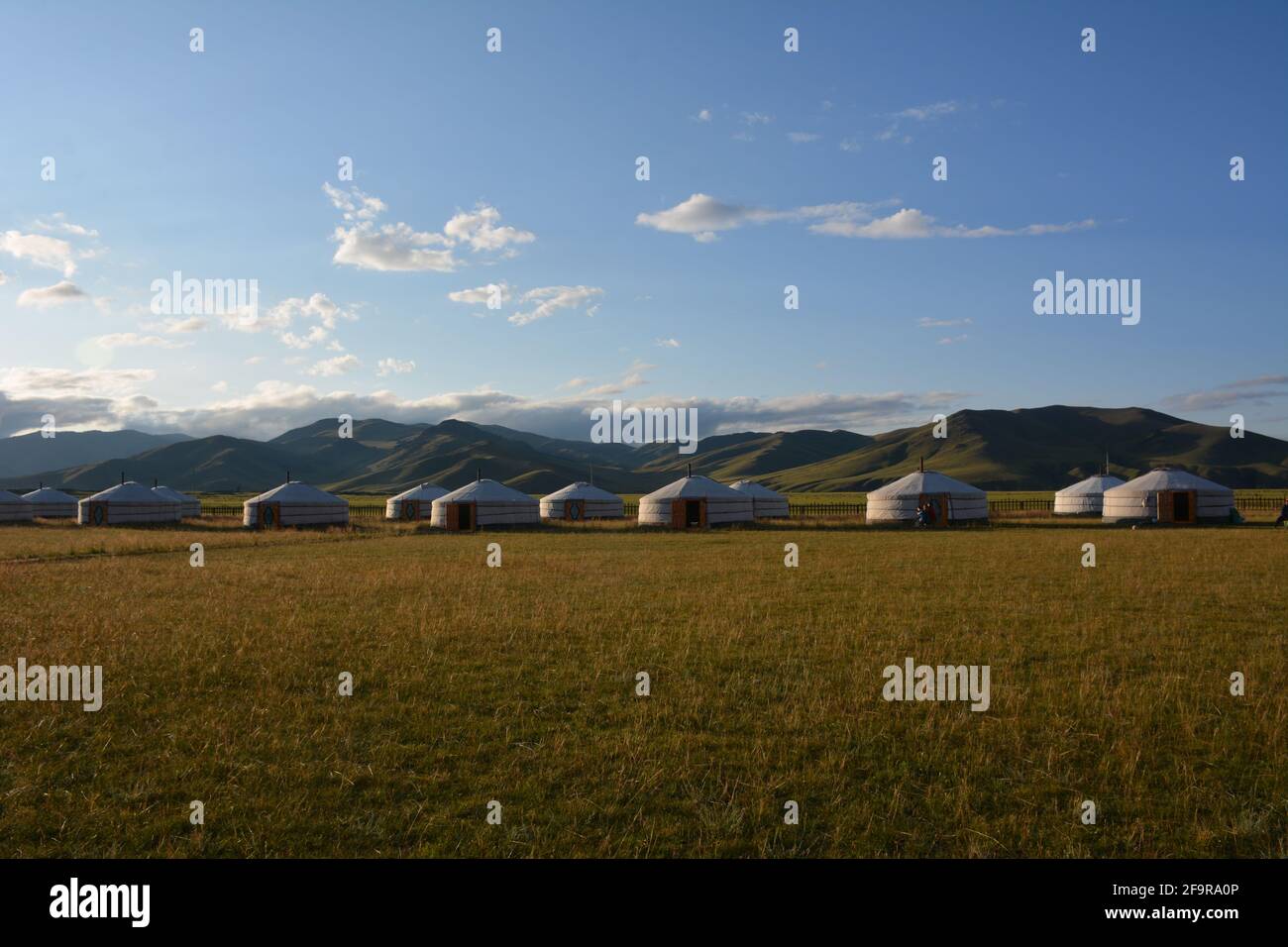 A tourist ger camp in the Orkhon Valley area of central Mongolia in ...