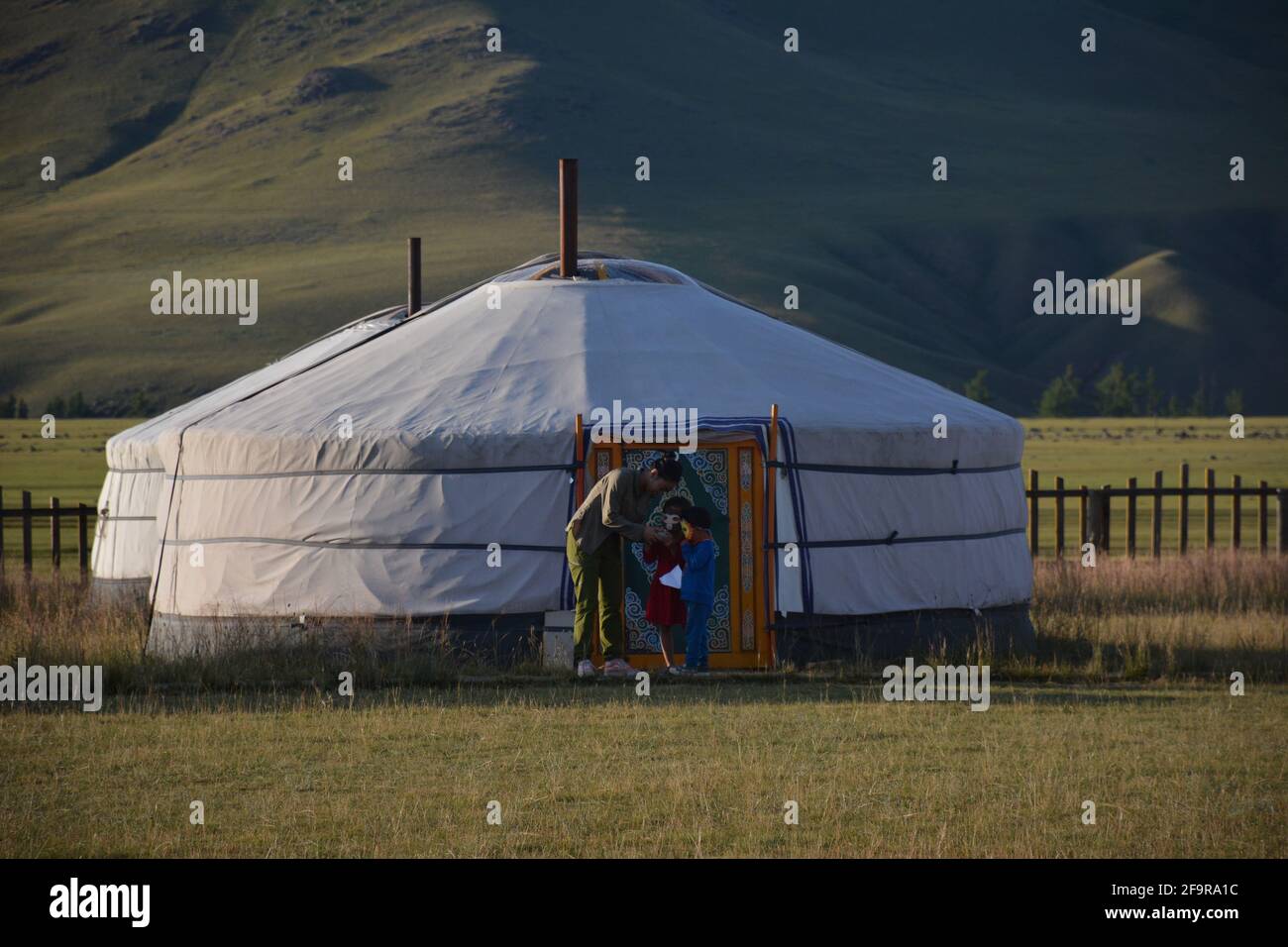 A tourist ger camp in the Orkhon Valley area of central Mongolia in ...