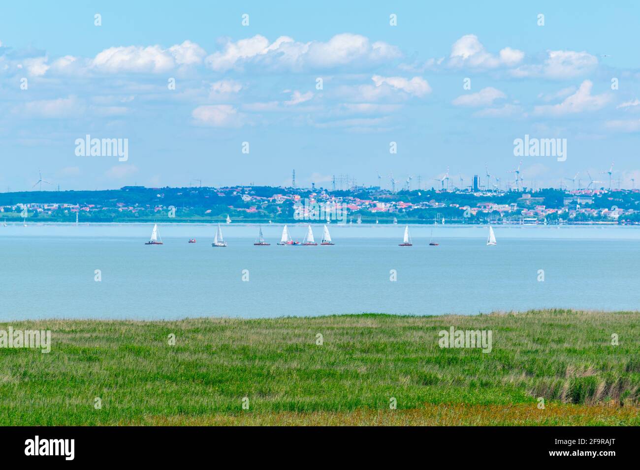 neusiedlersee lake on the border between Austria and Hungary Stock Photo