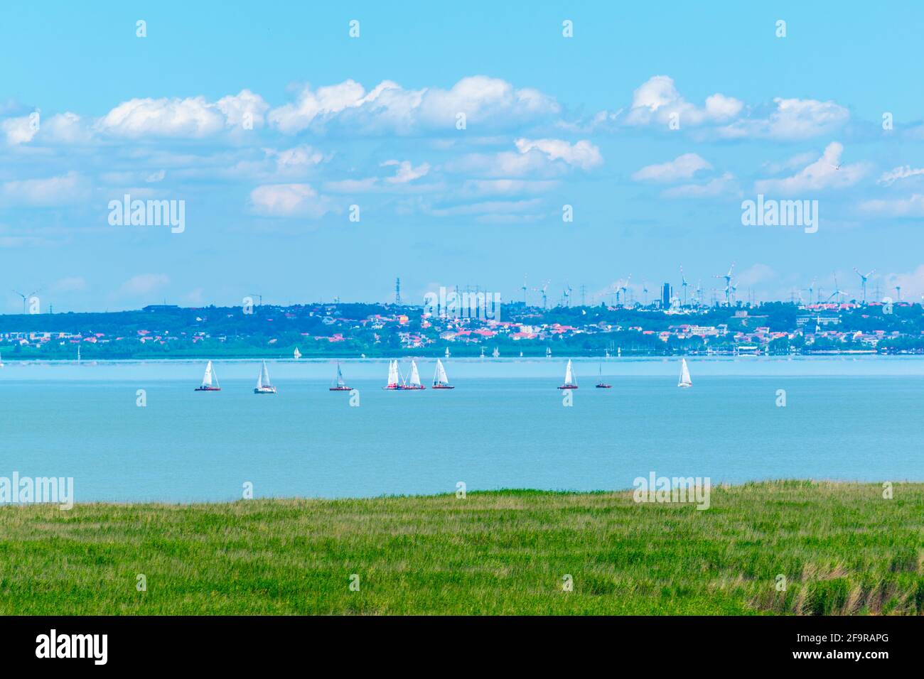 neusiedlersee lake on the border between Austria and Hungary Stock Photo