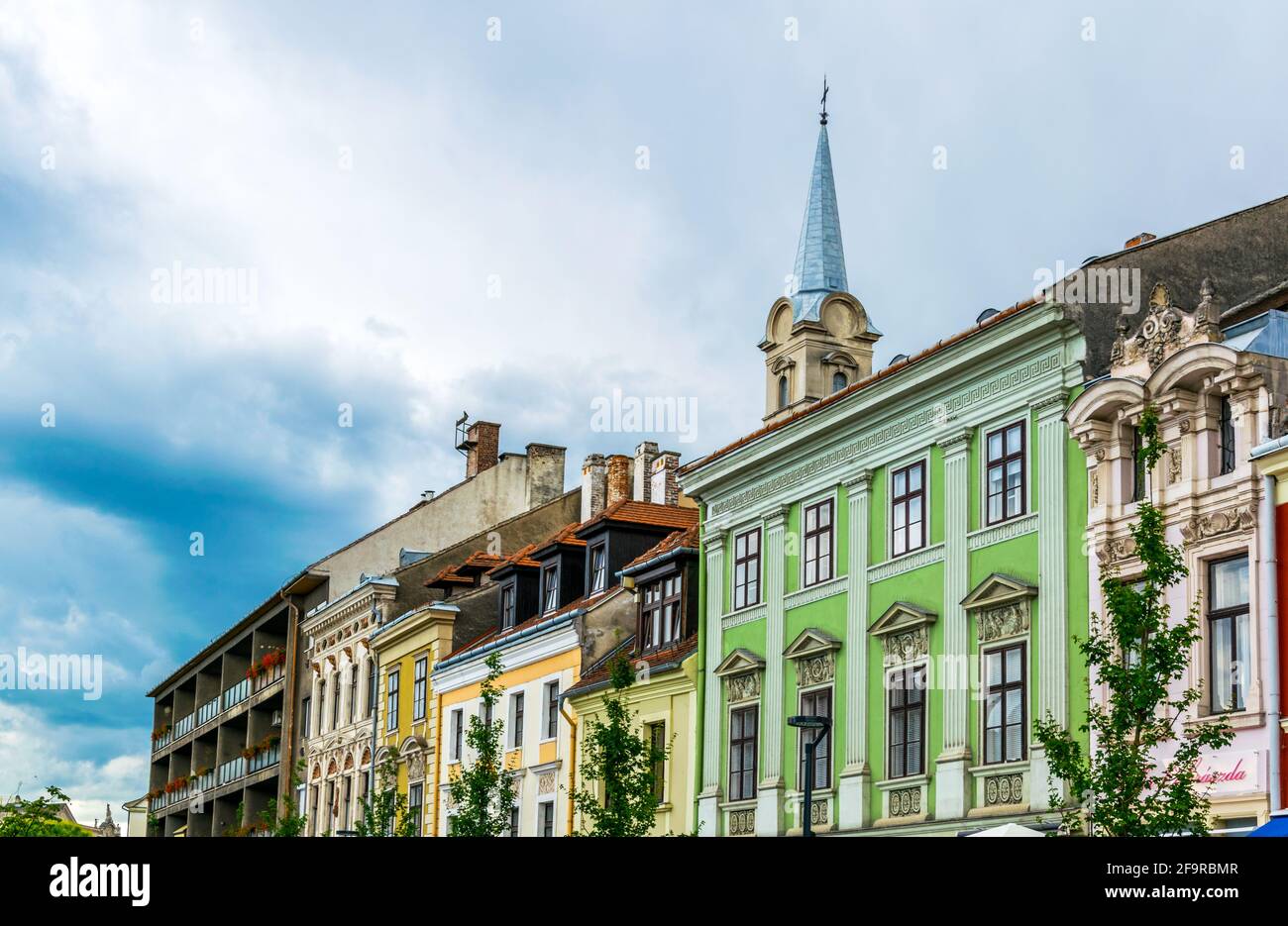 Colorful facades of historical houses in center of the hungarian city Sopron Stock Photo Alamy