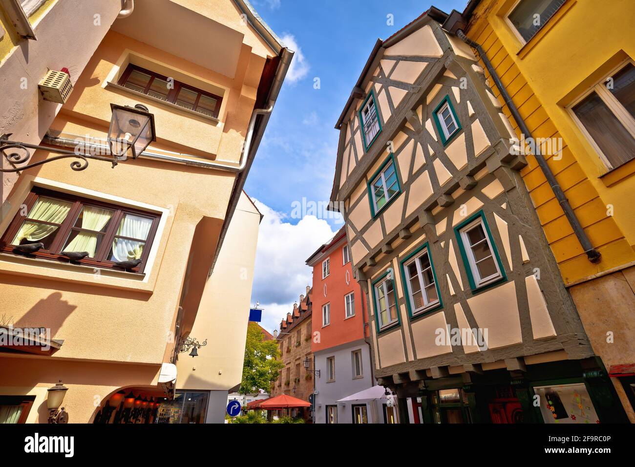 Ansbach. Old town of Ansbach picturesque street view, Bavaria region of Germany Stock Photo