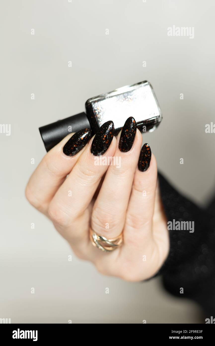 ysl holographic black nail polish