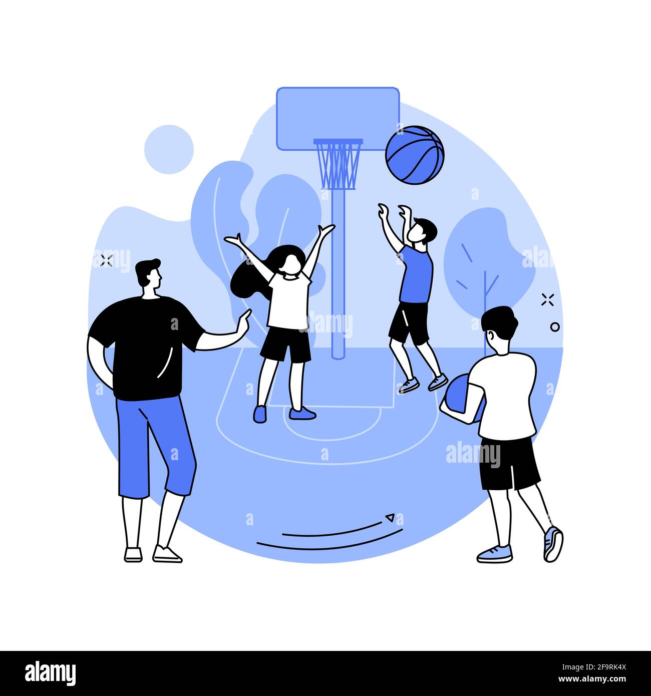 Basketball camp abstract concept vector illustration Stock Vector Image