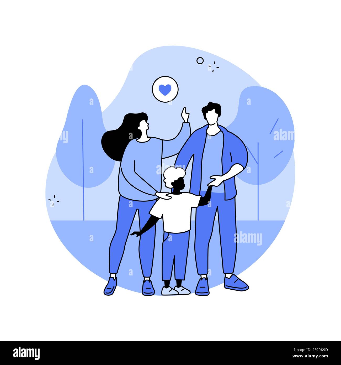 Caring adoptive fathers abstract concept vector illustration. Stock Vector