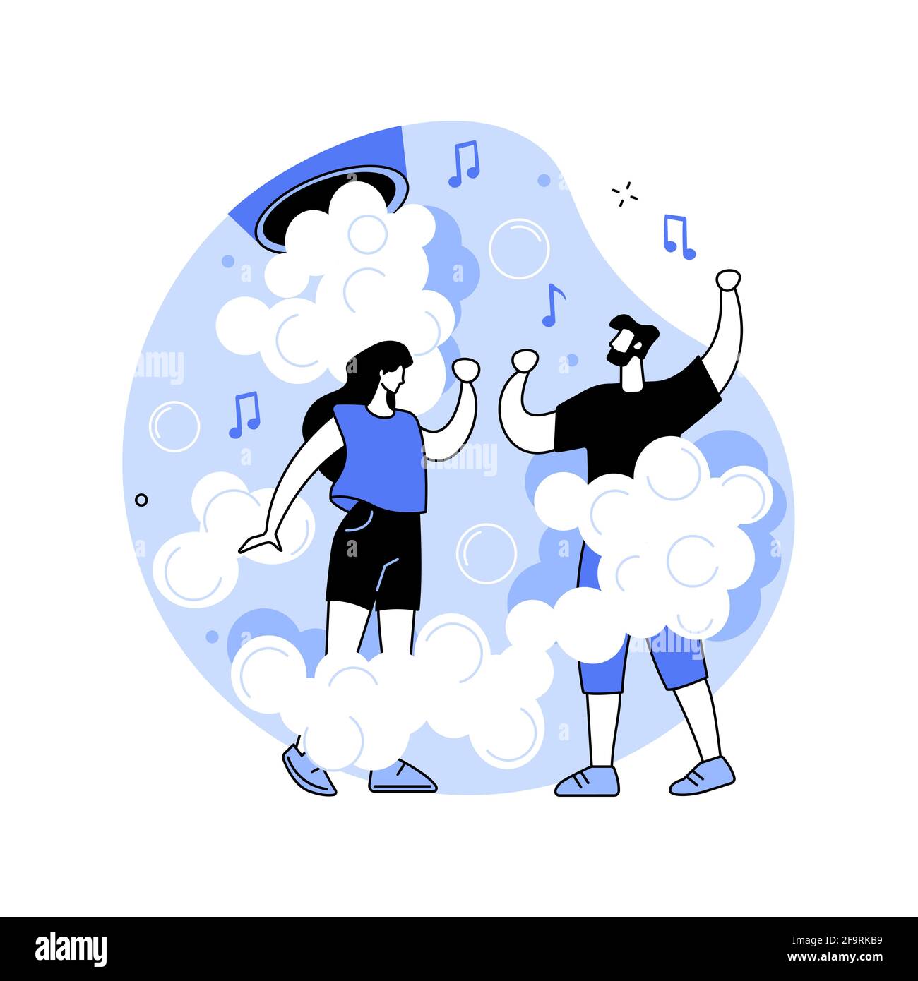 Foam party abstract concept vector illustration Stock Vector Image