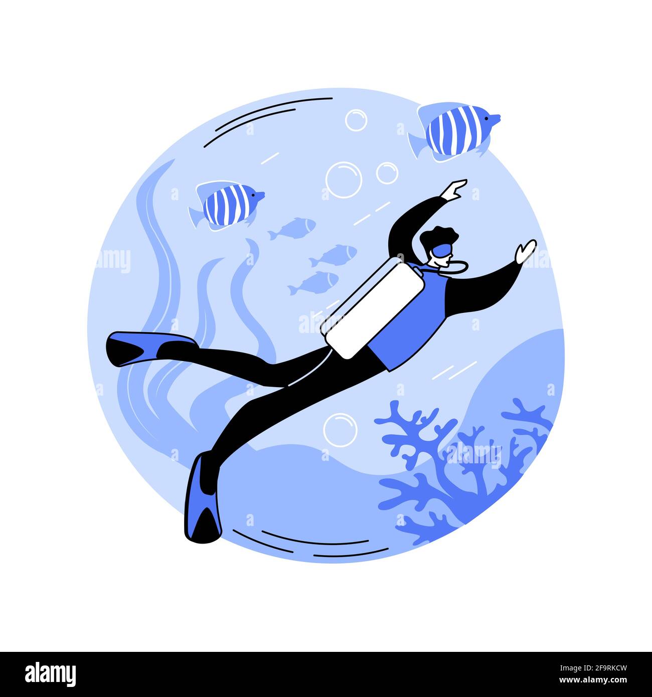 Diving school abstract concept vector illustration Stock Vector Image